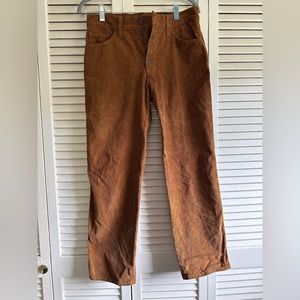 Lucky Brand Cordaroy burnt orange jeans, size 28